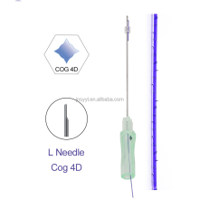 Hot Sales Corea Wire PDO PCL PLLA TRADOS 18G100 mm Corea Fios de Face Threads Suture Cone Cog Otros consumibles médicos